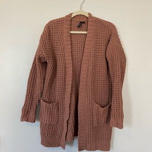 Pink Oversized Cardigan